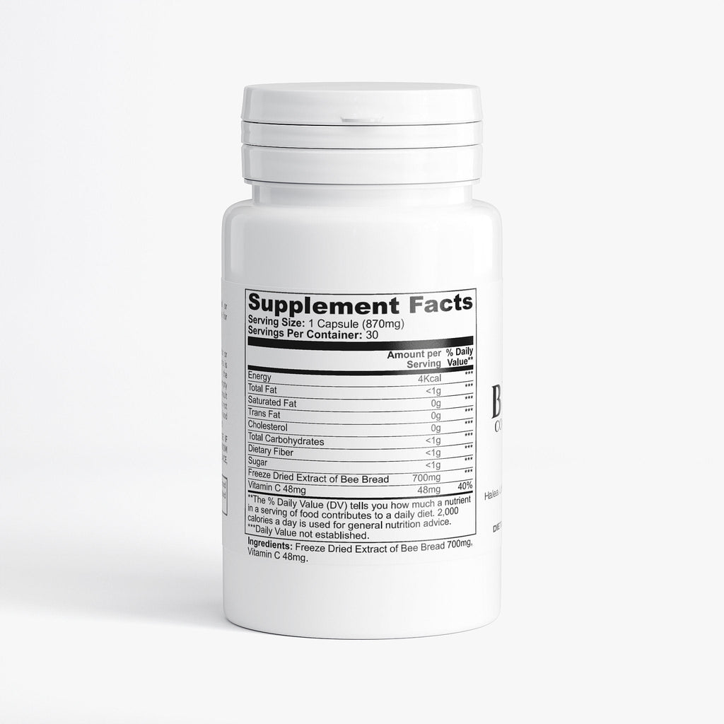 Bee Pearl Bee Bread Capsules with Vitamin C