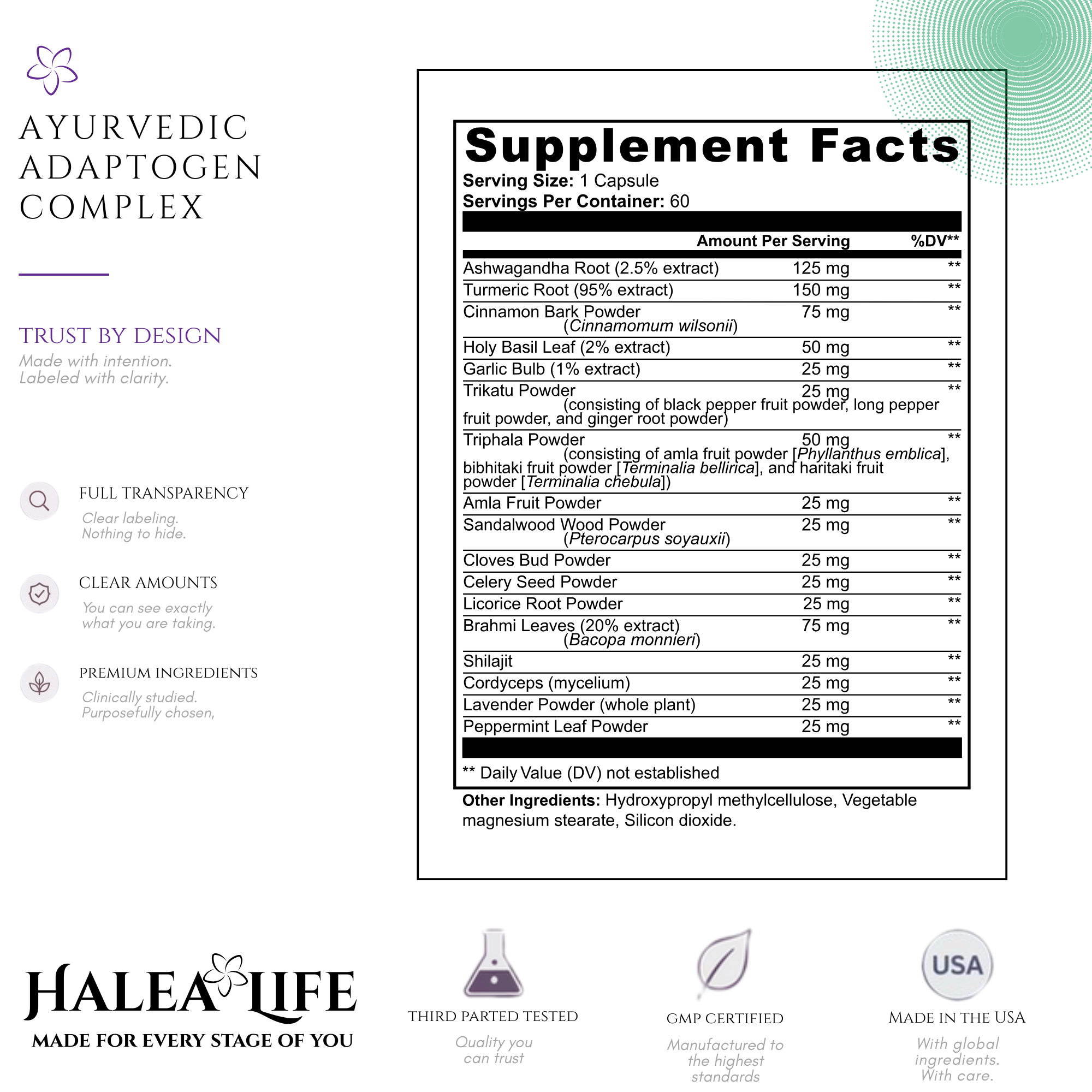 Ayurvedic Adaptogen Complex – Ashwagandha, Shilajit & Triphala